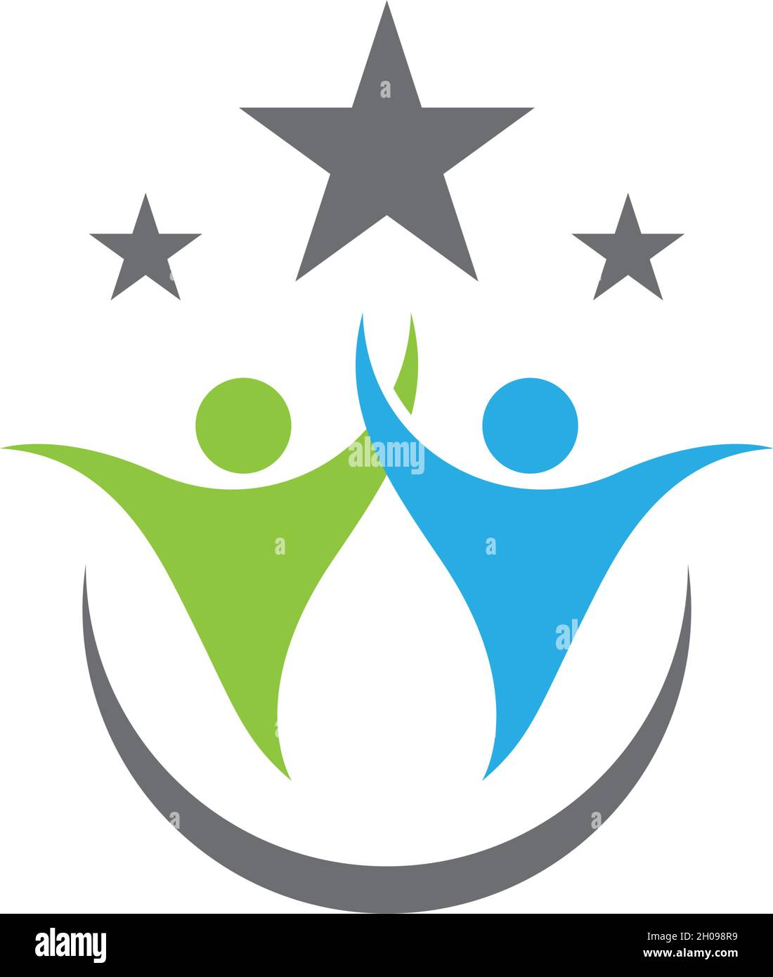 Community Care Logo Vorlage Vektor Stock Vektor