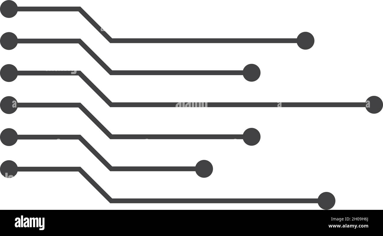 Vektorvorlage für das Logo der Schaltungstechnik Stock Vektor