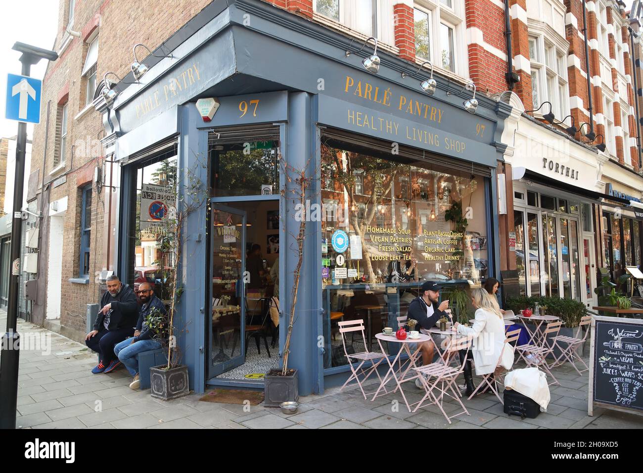The Parle Pantry vegan Healthy living Shop an der Chiswick High Road, London, Großbritannien Stockfoto