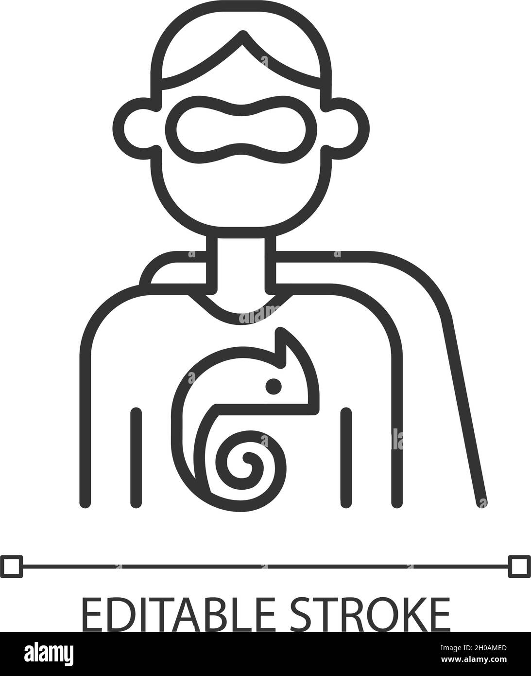 Lineares Symbol für Anpassungsfähigkeit Stock Vektor