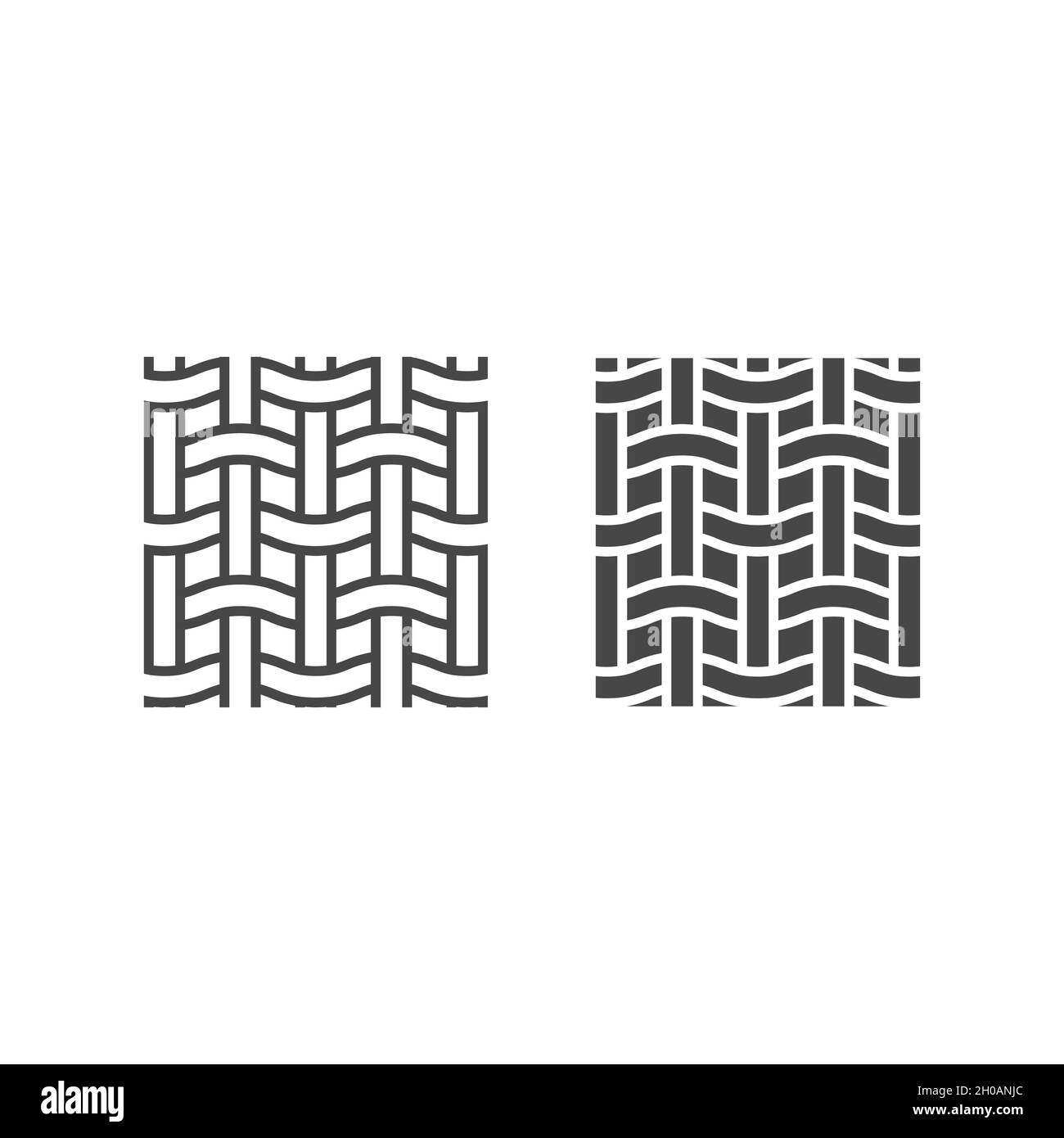 Textil Stoff schwarz Vektor-Symbol. Einfaches Glyphensymbol. Stock Vektor