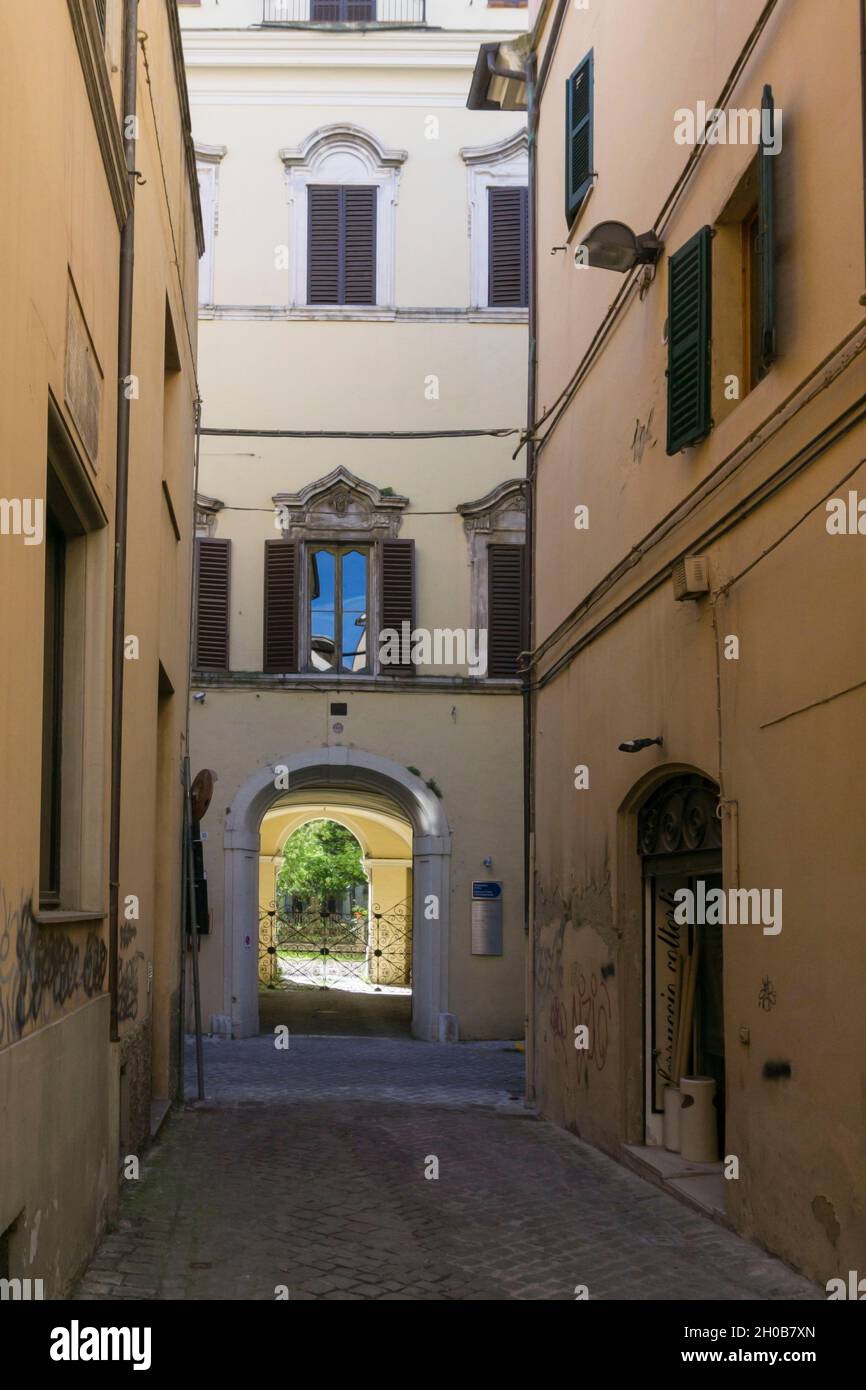 Palazzo Pianetti achtzehnten Jahrhundert, Jesi, Marken, Italien, Europa Stockfoto