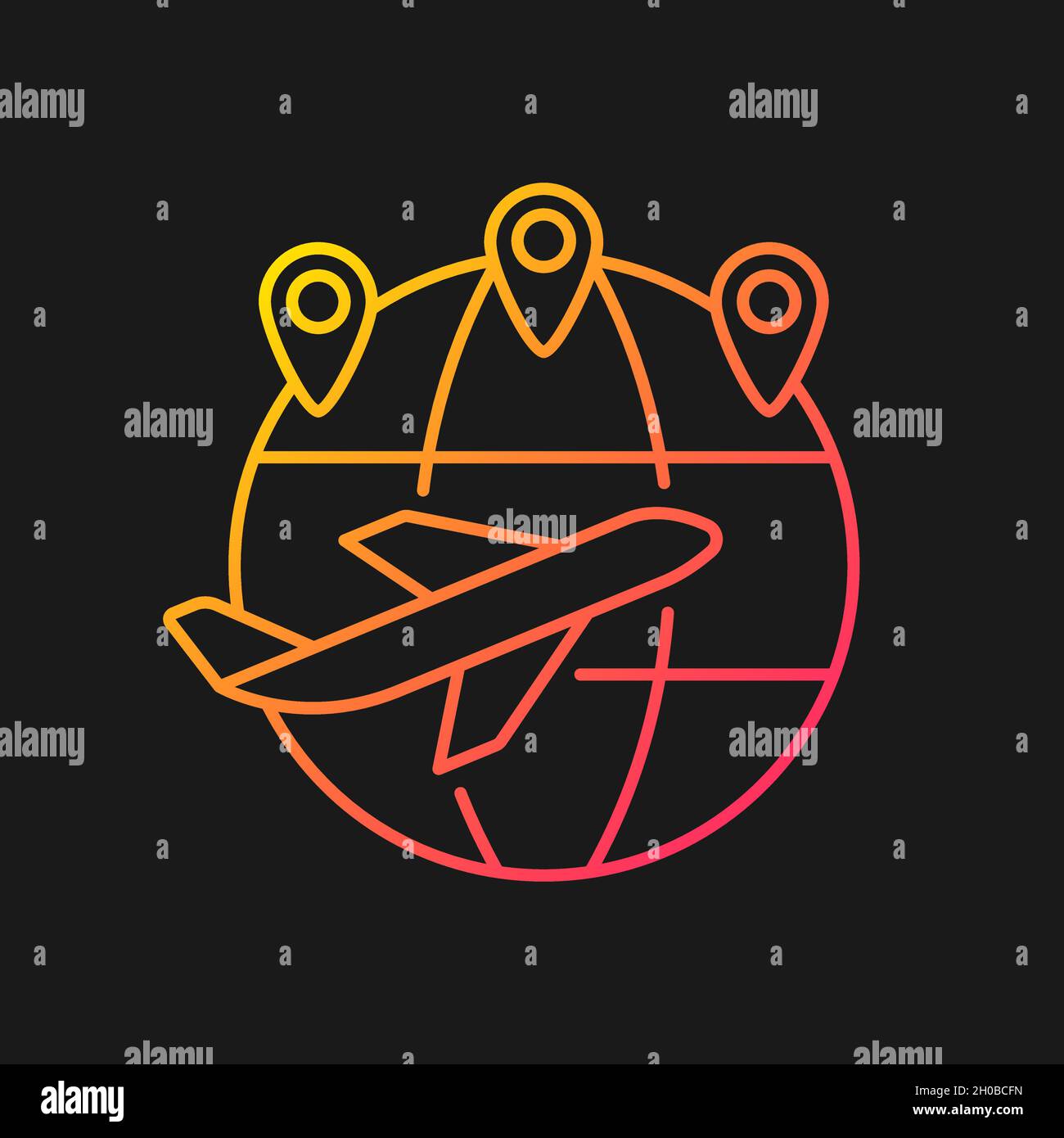 Ausgezeichnetes Connectivity Gradient Vektor-Symbol für dunkles Thema Stock Vektor
