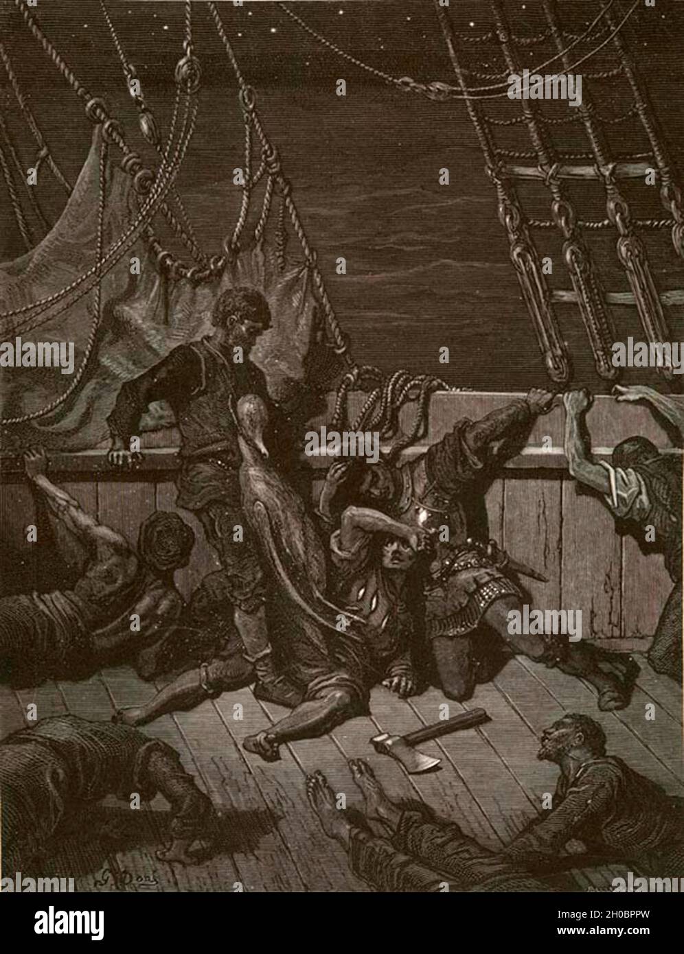 Illustration von Rime of the Ancient Mariner - Samuel Taylor Coleridge Stockfoto