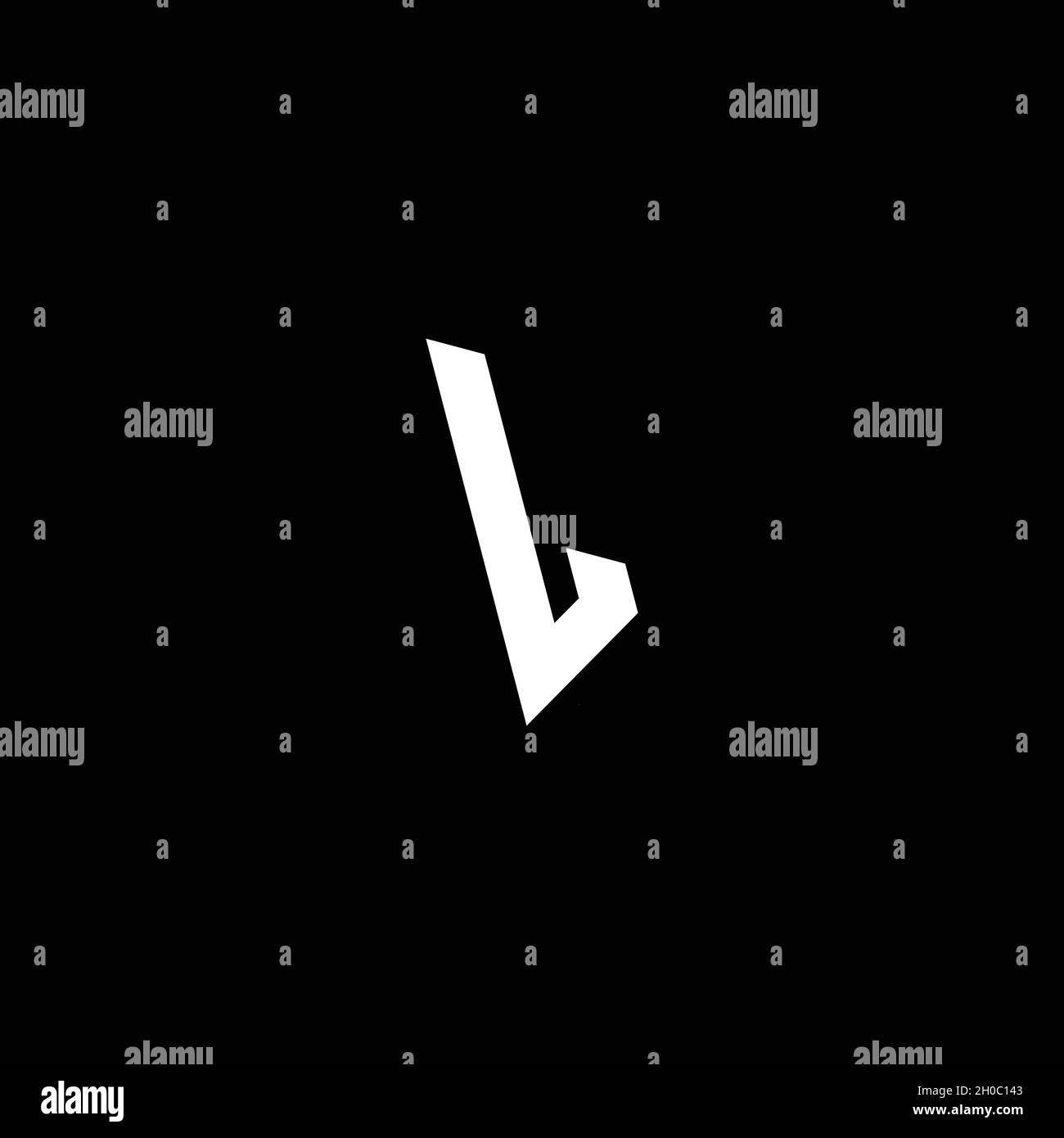 Geometrische L Buchstaben abstrakte Geometrie Symbol Vektor Elemente Vorlage, sauber minimal geometrische Logo Stock Vektor