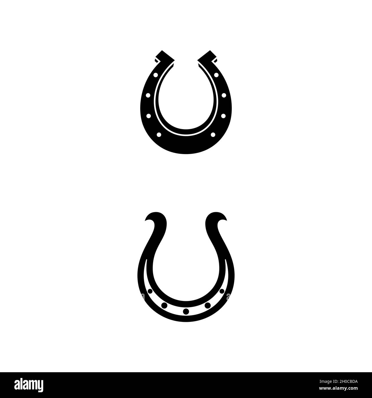 Pferdeschuh Vektor Symbol Design Illustration Vorlage Stockfoto