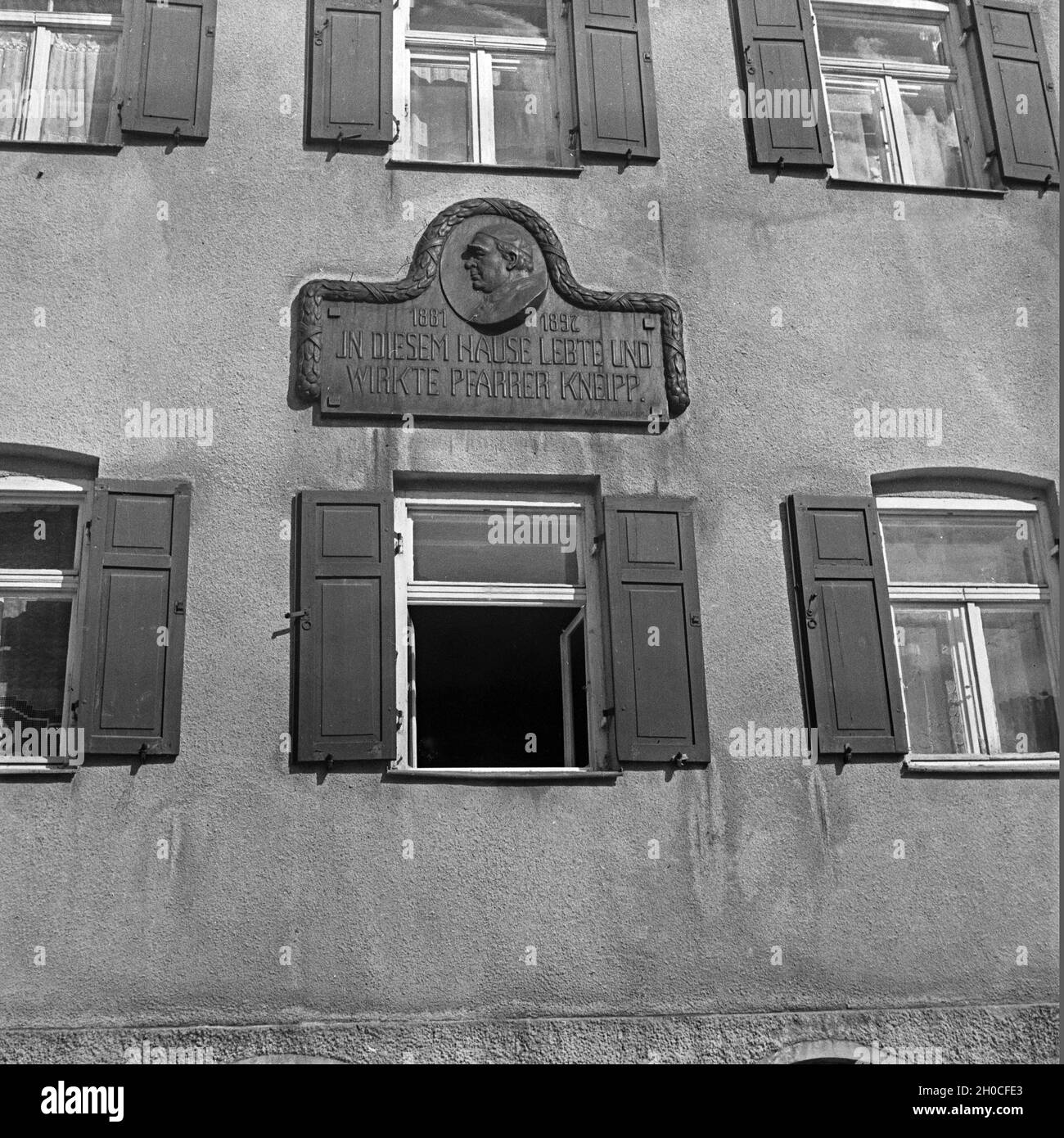 Wohnhaus von Pfarrer Sebastian Kneipp in Bad Wörishofen im Unterallgäu, Deutschland 1930er Jahre. In Bad Wörishofen im Unterallgäu, Deutschland 1930er Jahre. Stockfoto