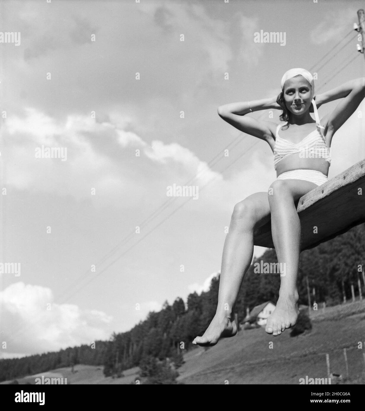 Ein Ausflug Nach Bad Rippoldsau-Schapbach, 1930er Jahre Deutsches Reich. Eine Reise nach Bad Rippoldsau-Schapbach, Deutschland der 1930er Jahre. Stockfoto