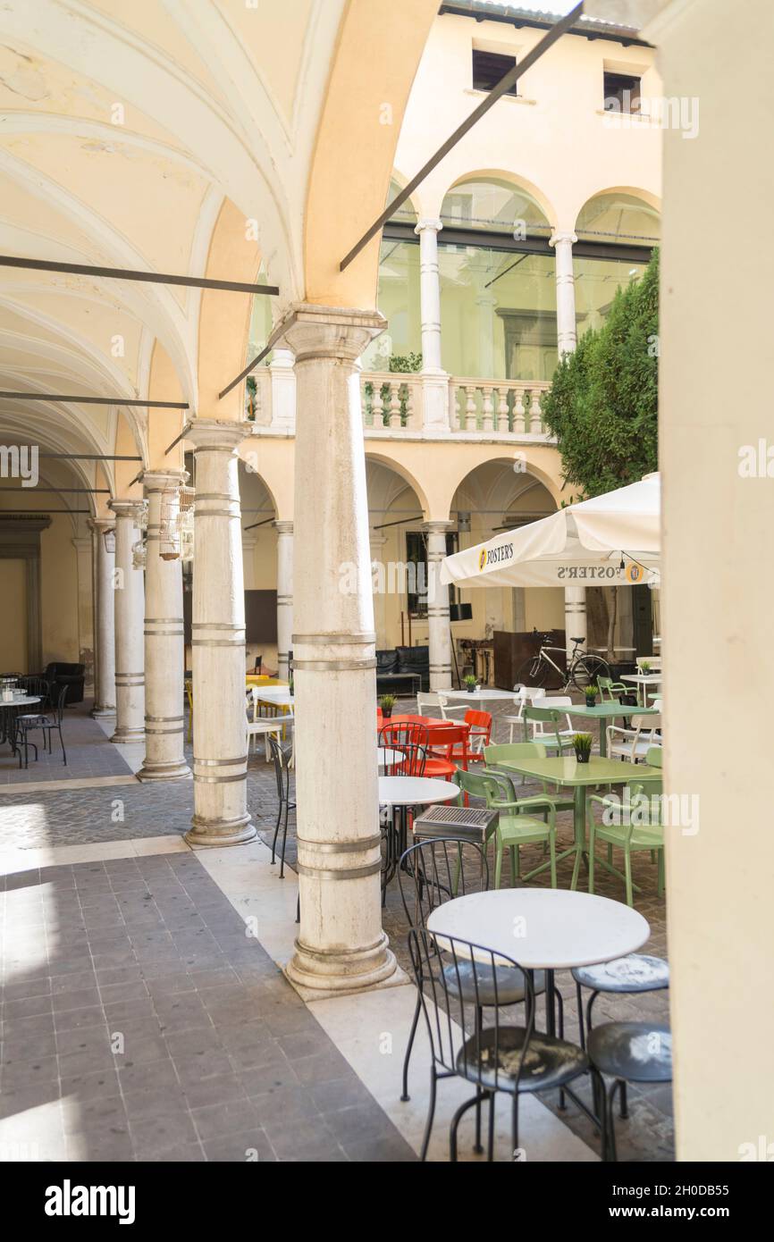 Hofpalast Gradari Palast, Pesaro, Marken, Italien, Europa Stockfoto