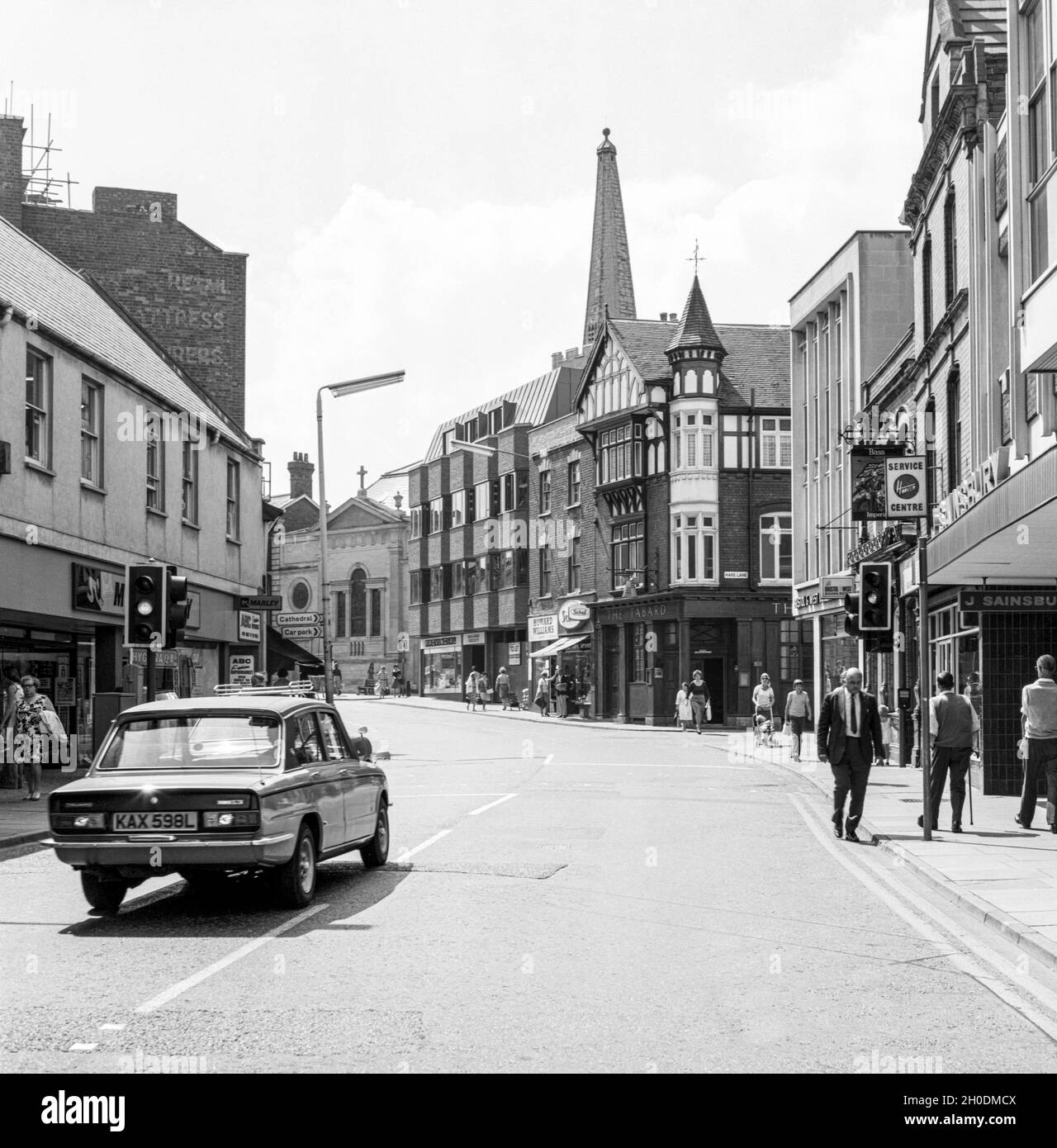 Northgate Street Gloucester UK 14. Juni 1976 Stockfoto