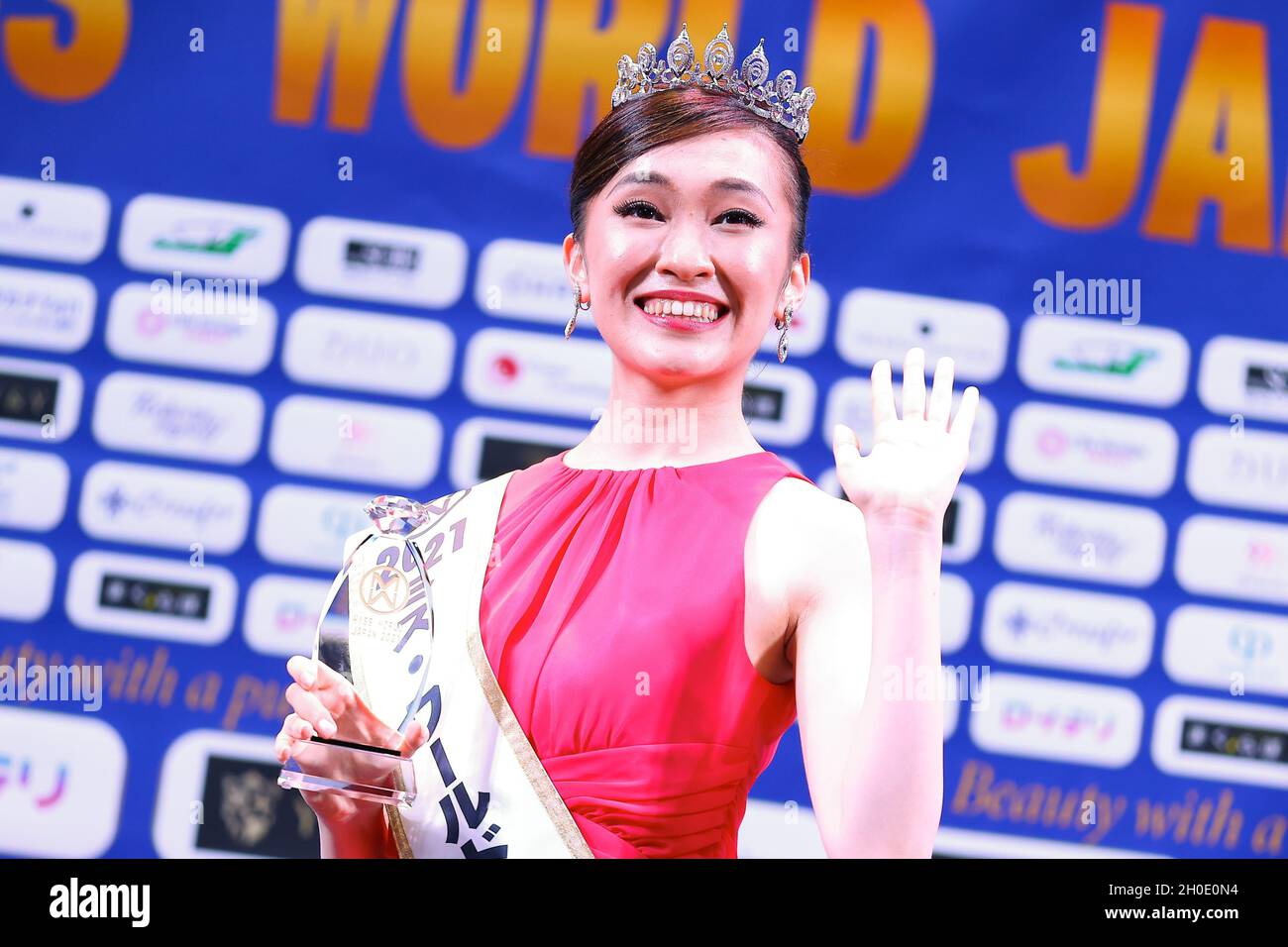 Miss World 2021 World-Parade, eine der drei besten Schönheitswettbewerbe der Welt, wird am 16. Dezember 2021 in Puerto Rico stattfinden. „Miss World Japan 2021 wird abgehalten und Tamaki Hoshi wird am 12. Oktober 2021 in Tokio, Japan, als japanische Repräsentantin ausgewählt. (Foto von Kazuki Oishi/Sipa USA) Stockfoto