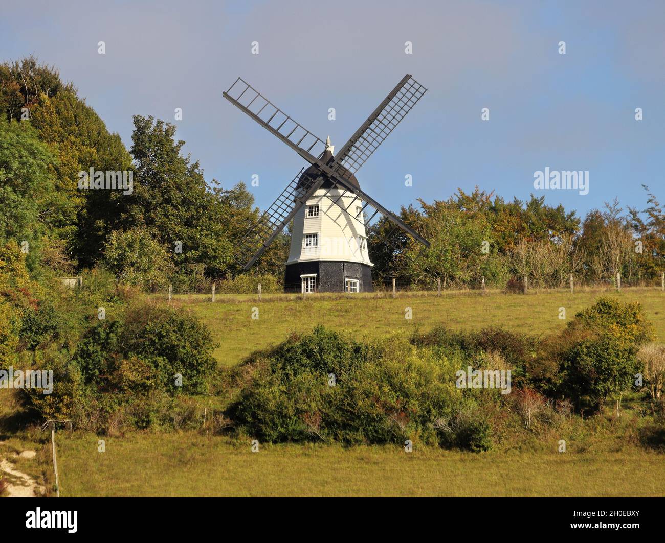 Cobstone Windmill auf Turville Hill in den Chiltern Hills in Buckinghamshire, England Stockfoto