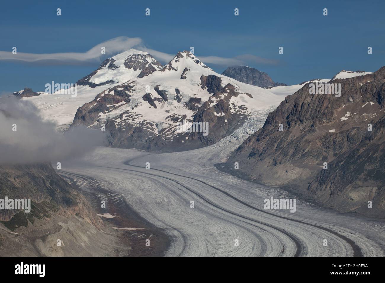 Concordia Place mit Mönch und Trugberg Stockfoto