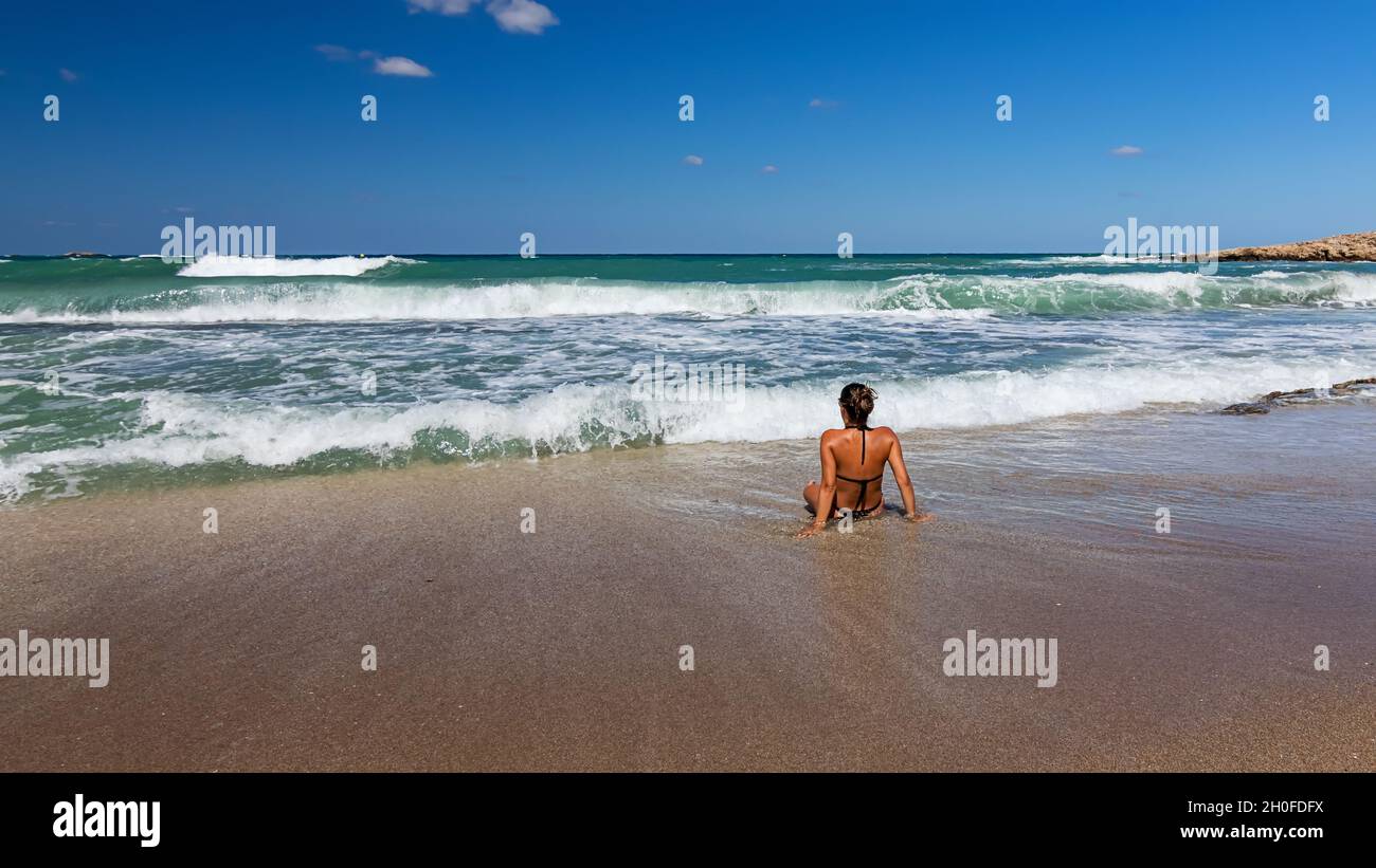 Der Tag am Meer Stockfoto