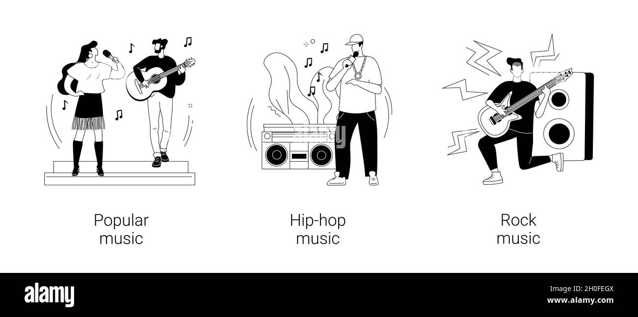 Musikkultur abstrakte Konzept Vektor Illustrationen. Stock Vektor