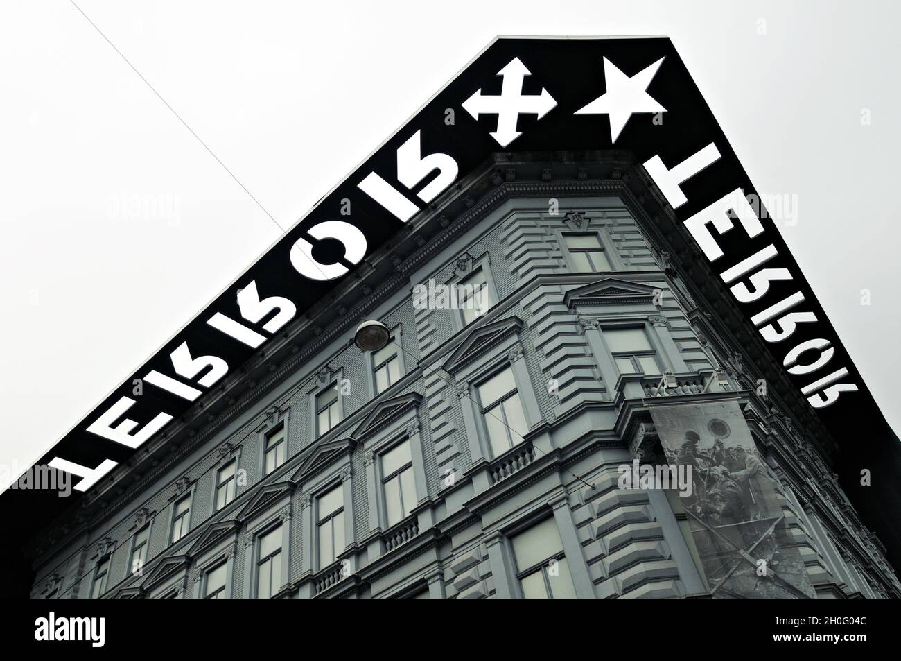 Haus des Terrors (ehemaliges Polizeihauptquartier) in Budapest, Ungarn Stockfoto Haus des Terrors (ehemaliges Polizeihauptquartier) in Budapest, Ungarn Stockfoto