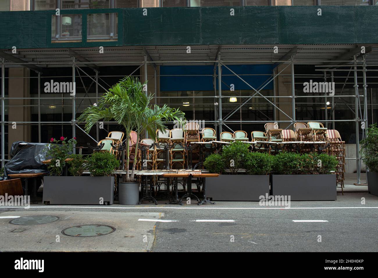 Leere Straßen in New York City während der Covid-Pandemie. Stockfoto
