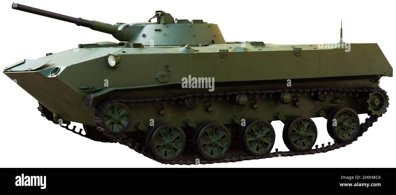 Nahaufnahme des Modells des sowjetischen Panzers bmd-1 Stockfoto