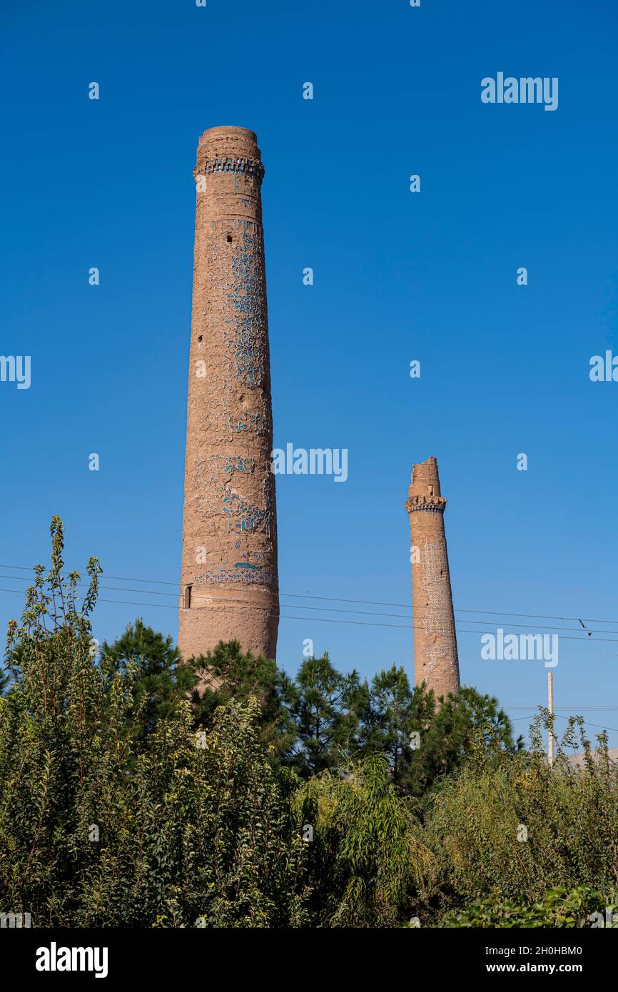 Musalla Minarette aus Herat, Herat, Afghanistan Stockfoto