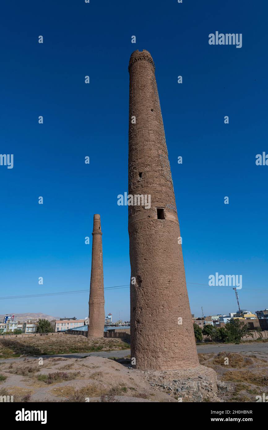 Musalla Minarette aus Herat, Herat, Afghanistan Stockfoto