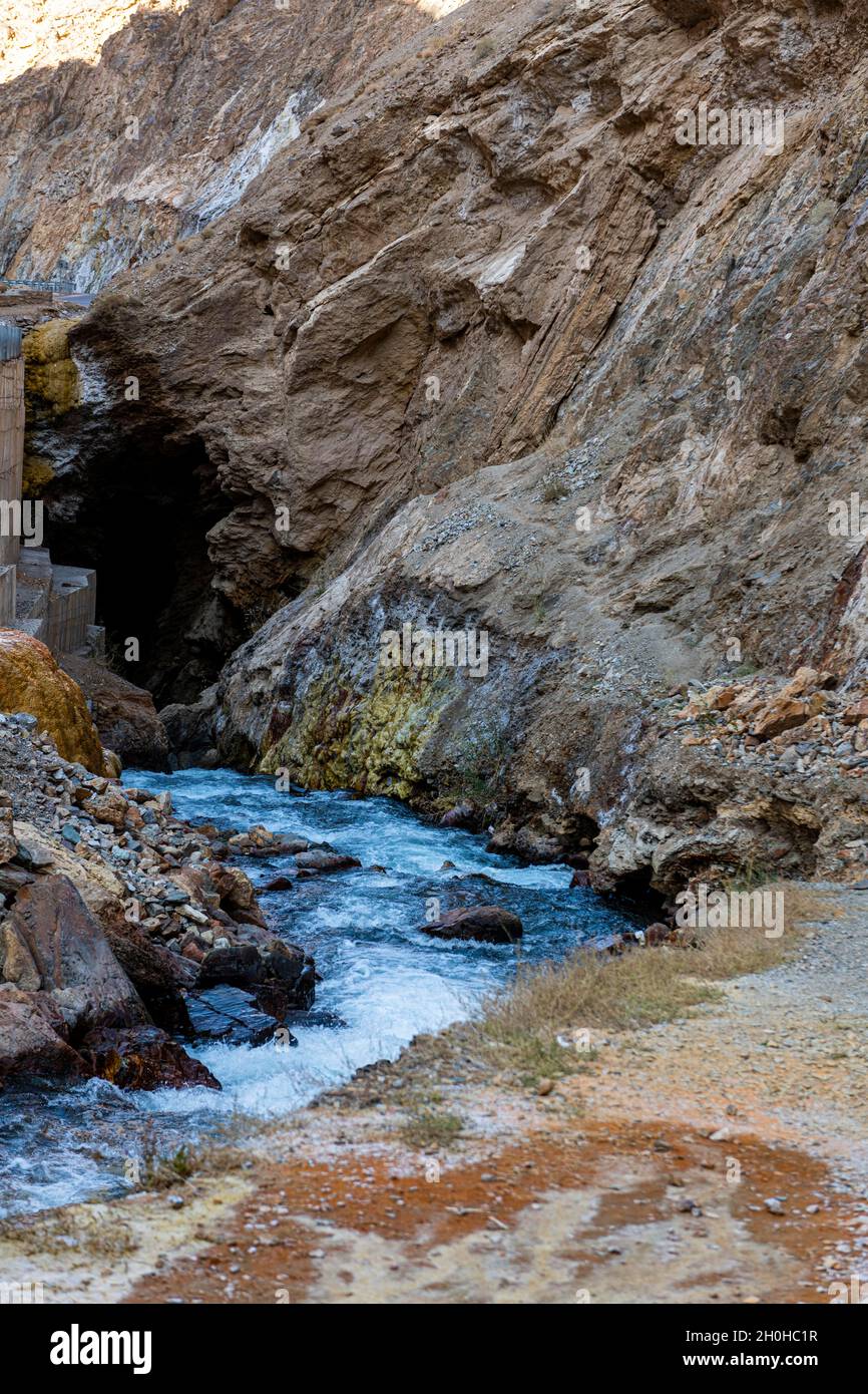 Heiße Quellen in der Pai Mori Schlucht, Bamyan, Afghanistan Stockfoto