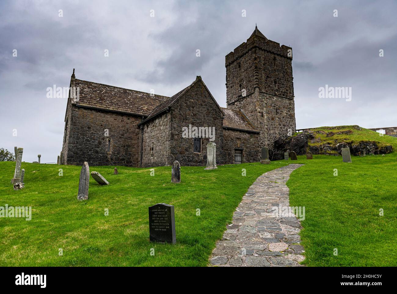 St Clements Church, Rodel, Isle of Harris, Äußere Hebriden, Schottland, VEREINIGTES KÖNIGREICH Stockfoto
