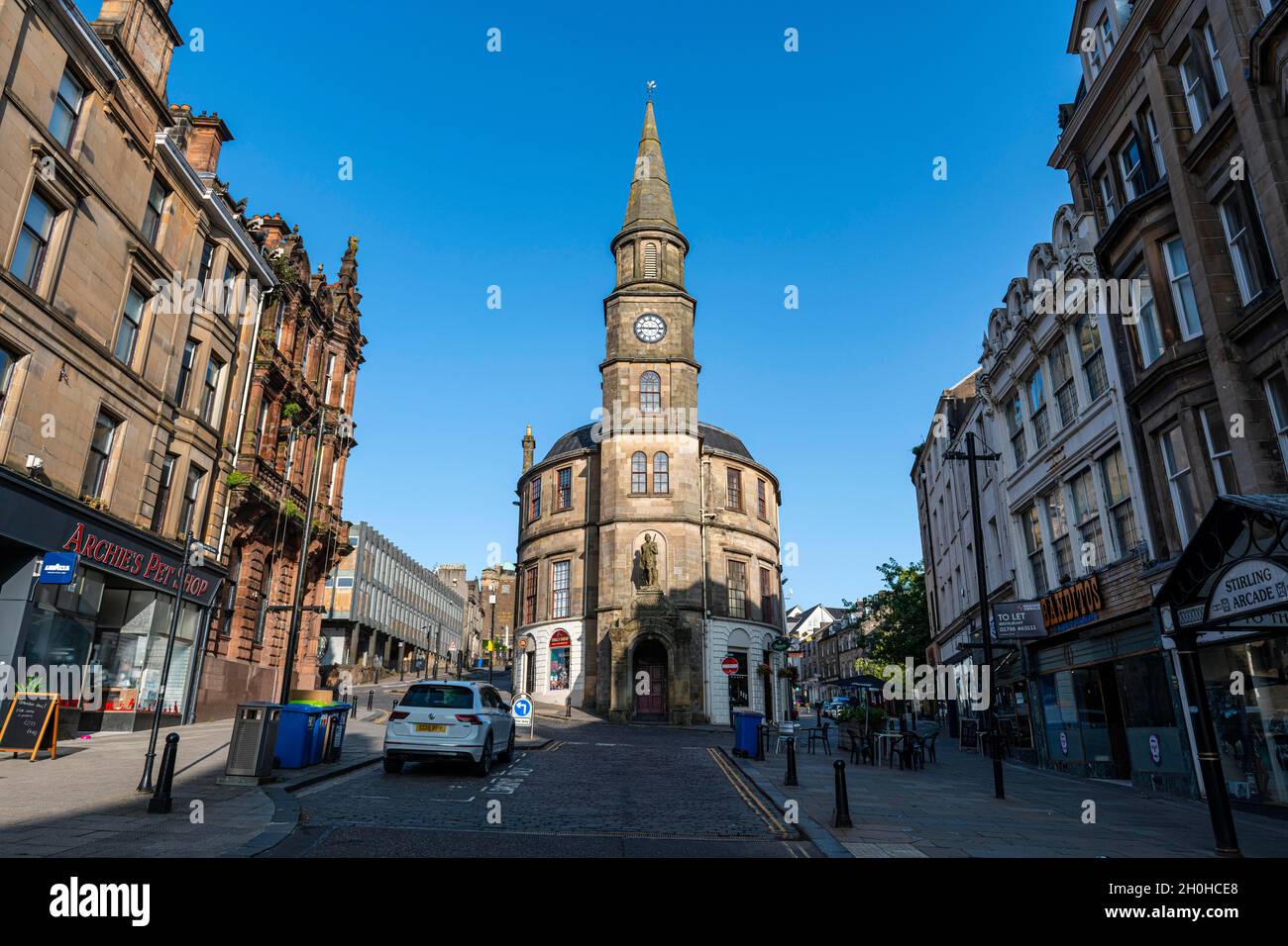 Historisches Viertel von Stirling, Schottland, Großbritannien Stockfoto