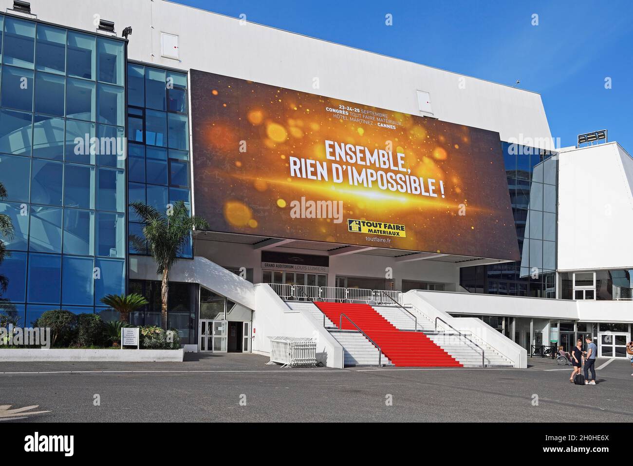 Festivalpalast und Konferenzzentrum, Cannes, Cote d'Azur, Provence-Alpes-Cote d'Azur, Südfrankreich, Frankreich Stockfoto