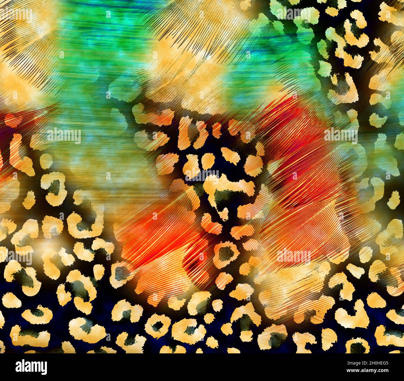 Druck,Textilstoff Druckmuster, Kissen Designs, Kleid Muster Design, Leopard, Camouflage, Zebra-, Barock- und Kombinationsmuster. Stockfoto