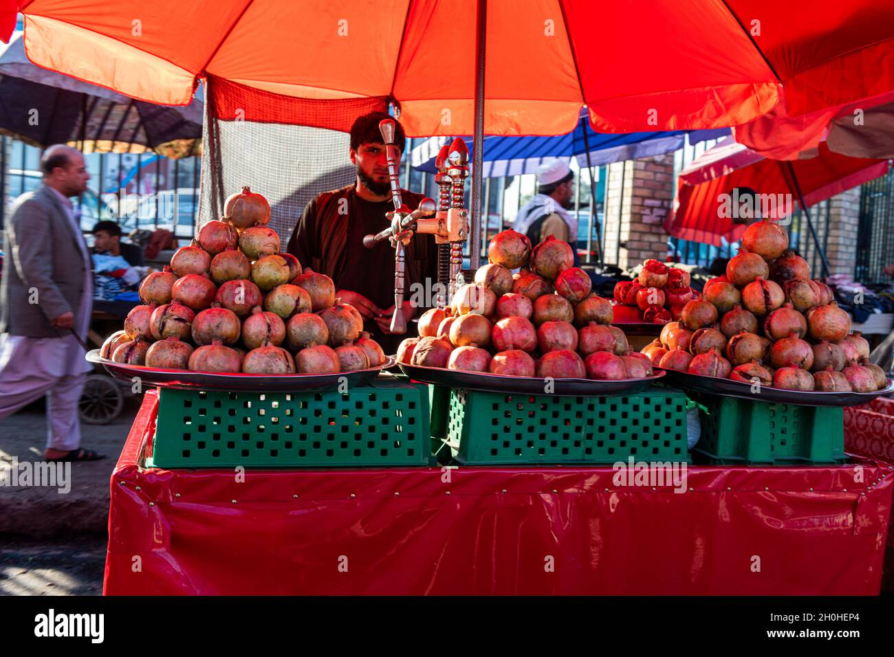 Lokale Händler, Bird Street, Kabul, Afghanistan Stockfoto