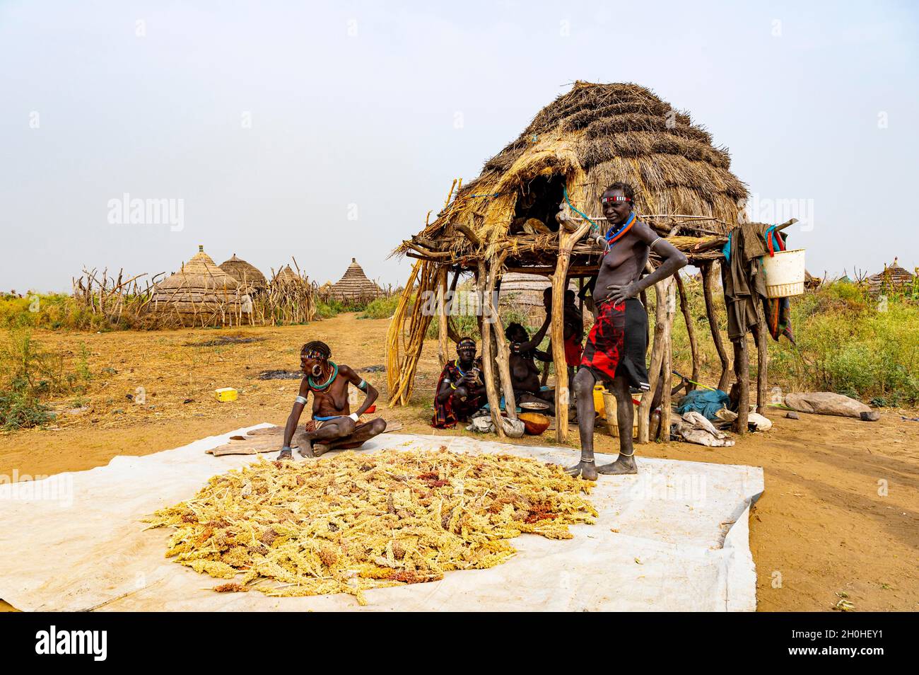 Jiye-Stamm, Eastern Equatoria State, Südsudan Stockfoto