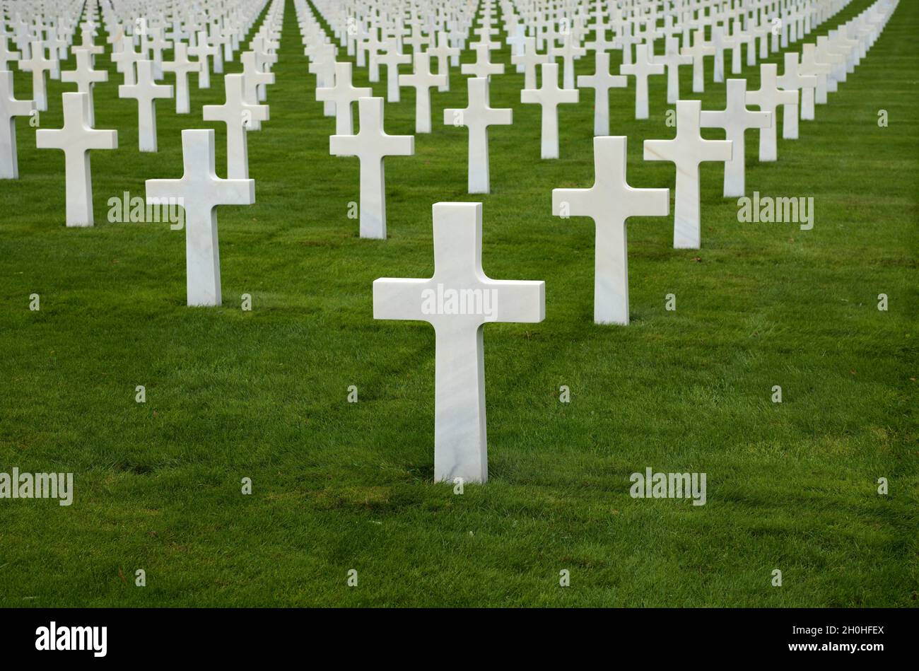 US American Military Cemetery, Cimetiere militaire americain de Saint-Avold, English Lorraine American Cemetery and Memorial, Saint-Avold, Moselle Stockfoto