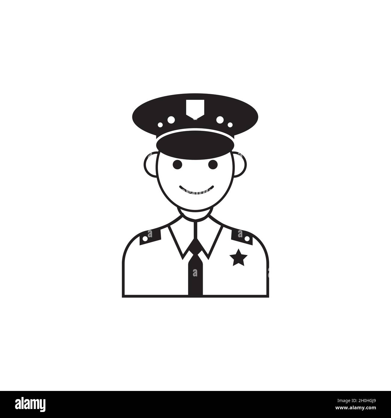 Police Vector Icon Design Illustration Template Stockfoto