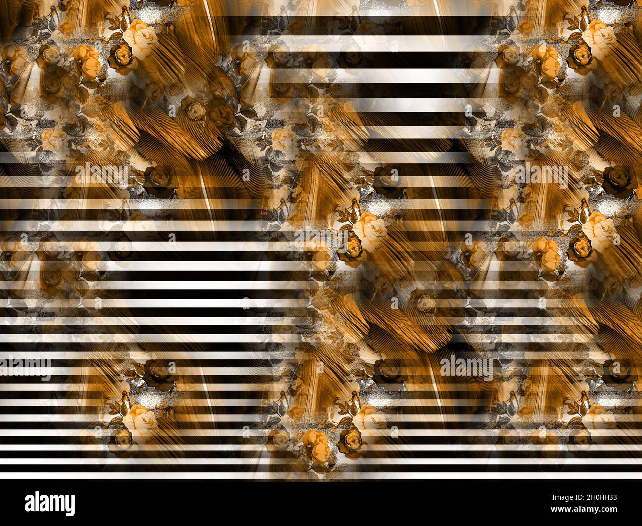 Druck,Textilstoff Druckmuster, Kissen Designs, Kleid Muster Design, Leopard, Camouflage, Zebra-, Barock- und Kombinationsmuster. Stockfoto