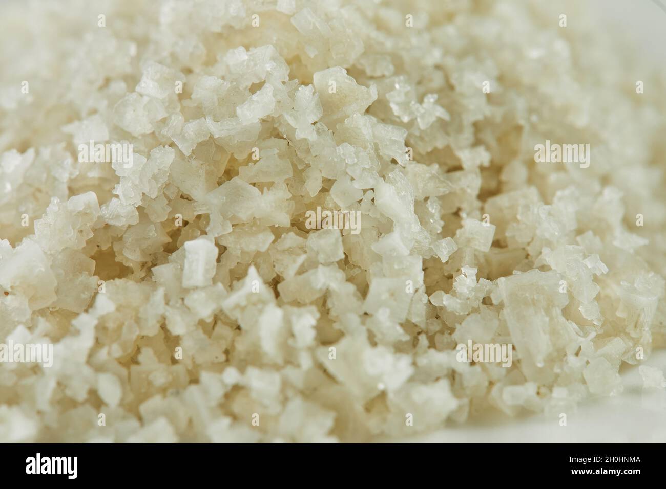 Salzblüte weißes französisches Salz aus nächster Nähe Stockfoto