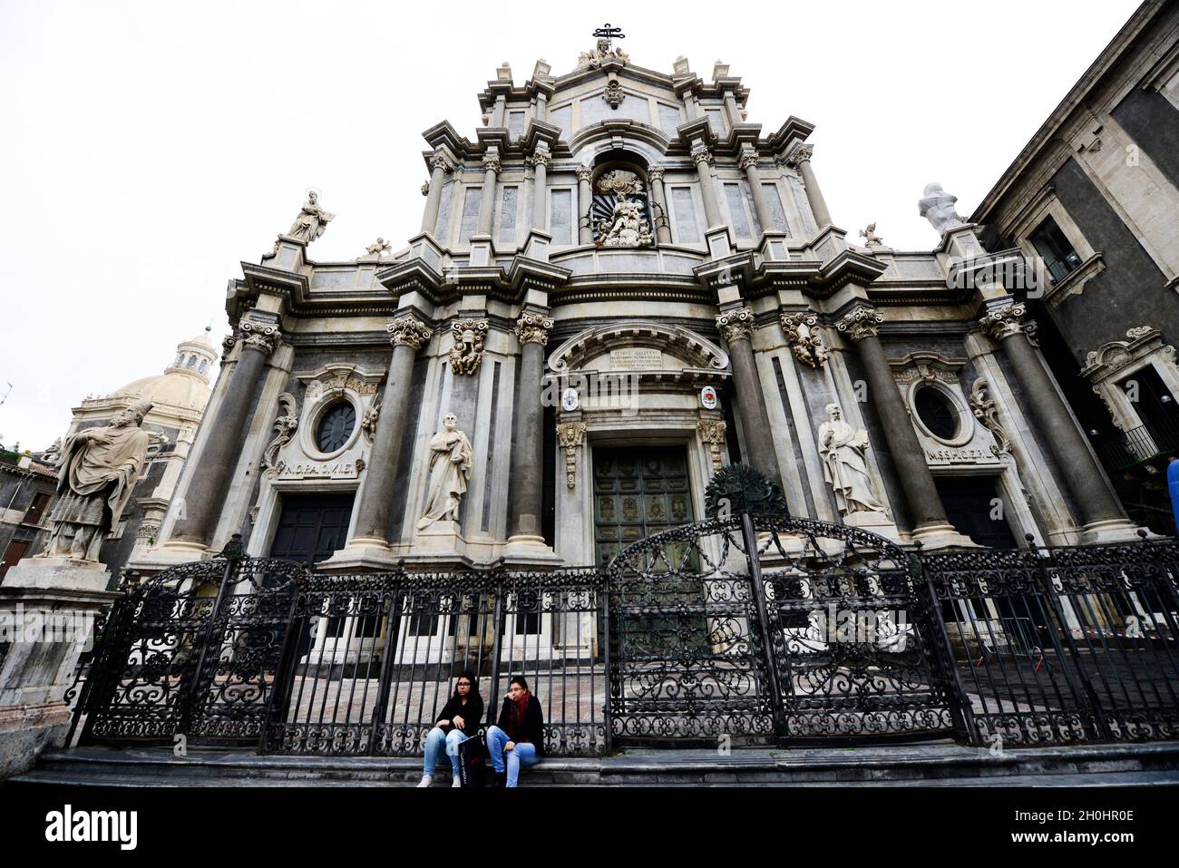 Cattedrale di Sant'Agata an der Piazza del Duomo in Catania, Italien. Stockfoto