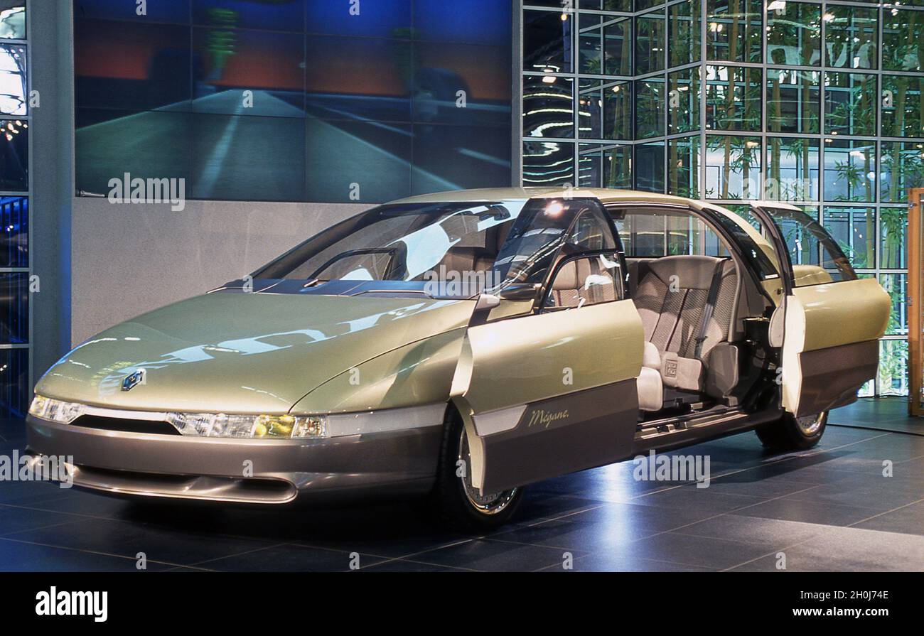 Renault Megane Konzeptfahrzeug auf dem Pariser Autosalon 1988. Paris Frankreich. Stockfoto