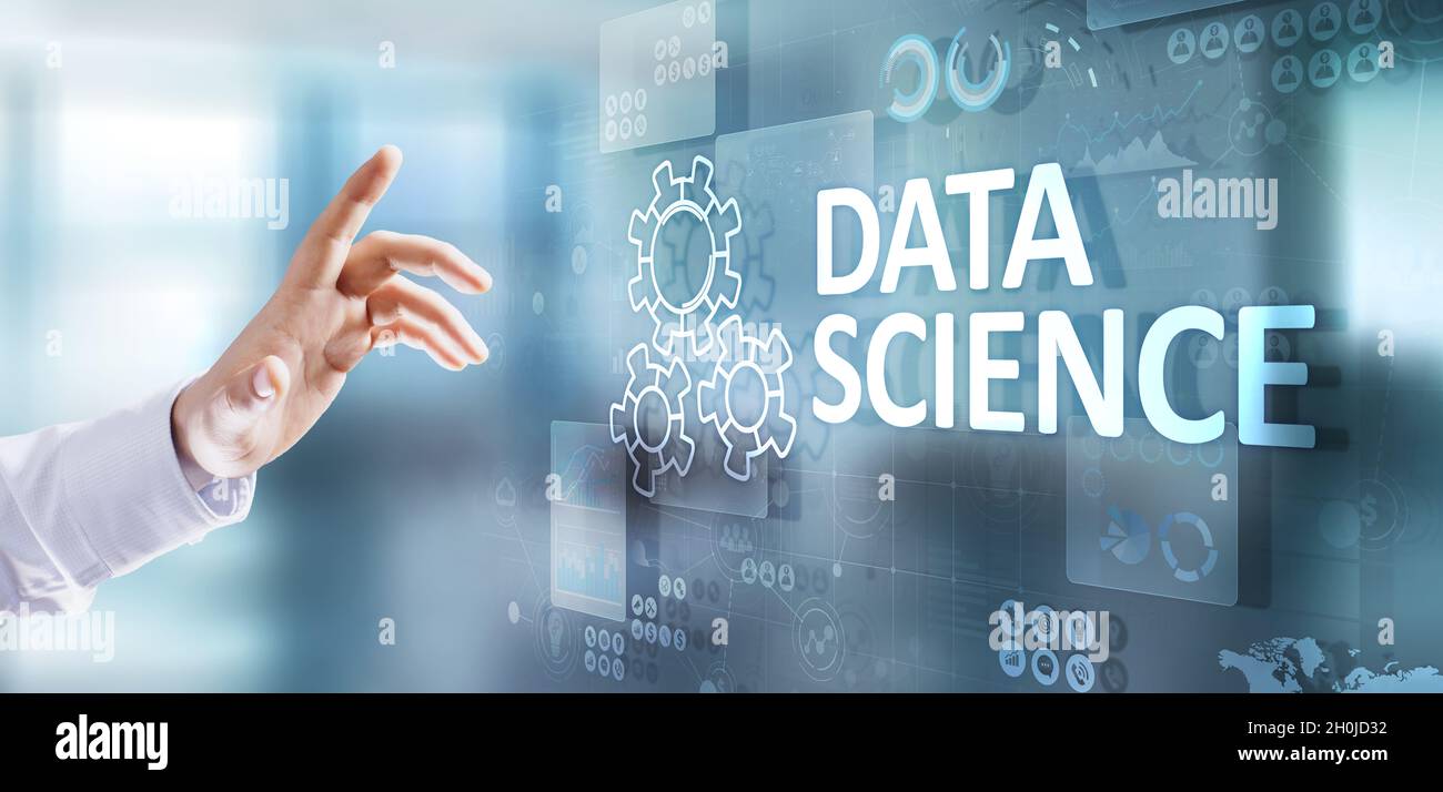 Data Science und Deep Learning. Künstliche Intelligenz, Analyse. Internet und modernes Technologiekonzept. Stockfoto