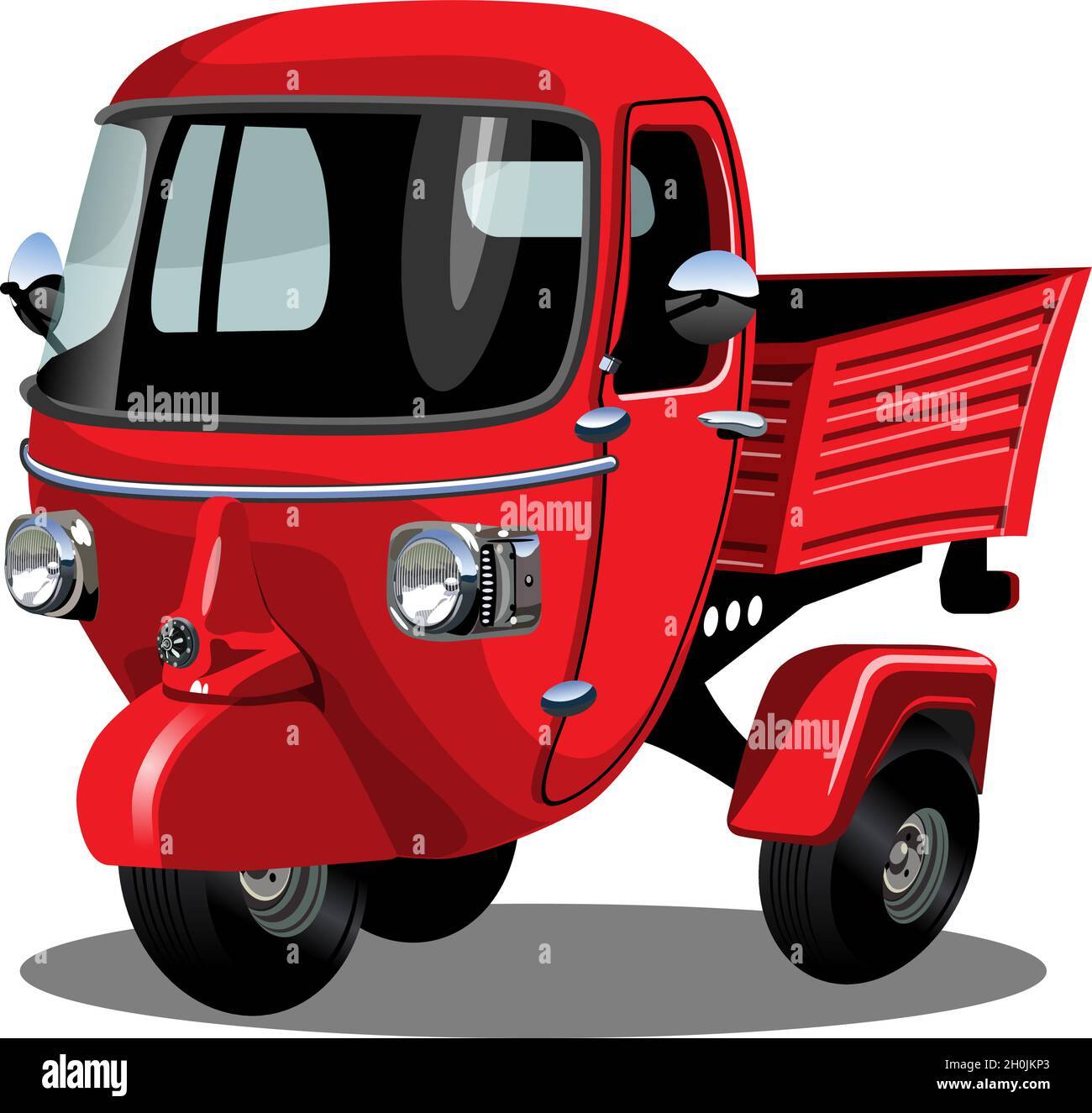 Vector Cartoon Lieferung Roller. Das verfügbare EPS-10-Format, das durch Gruppen und Ebenen getrennt ist, bietet Transparenzeffekte für ein Neumalen mit einem Klick Stock Vektor