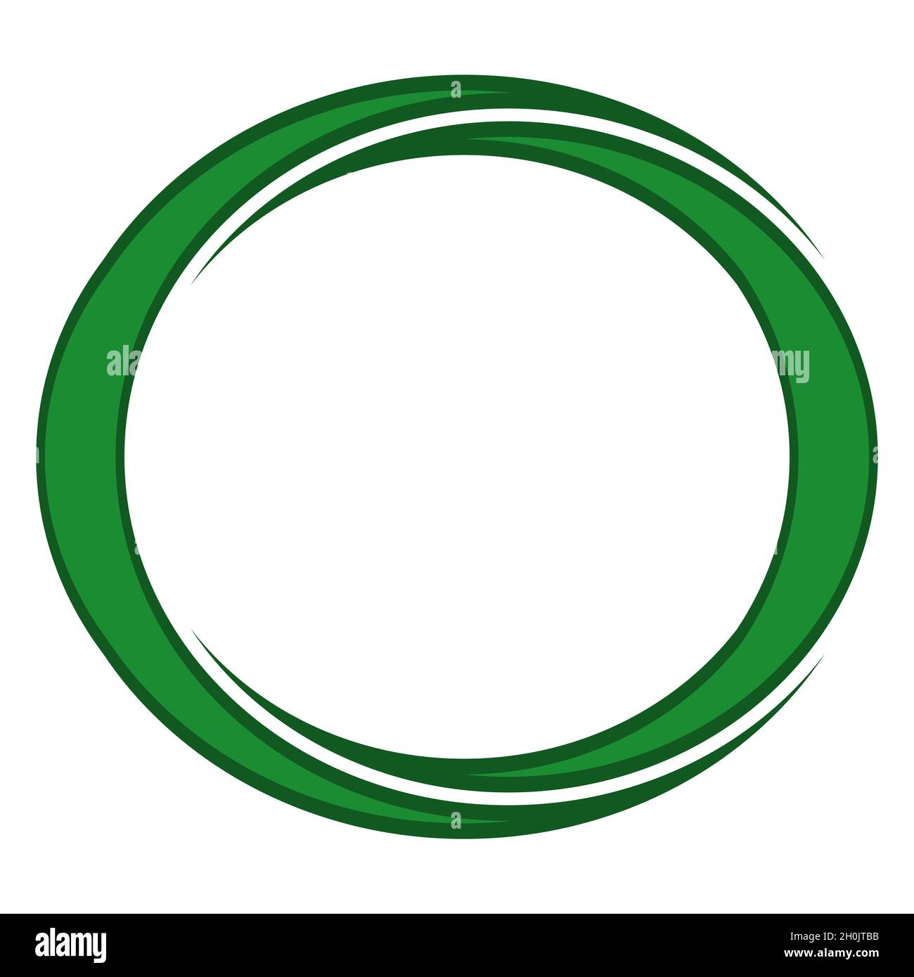 Zwei halbmondgrüne Monde in einem runden eleganten Rahmen im islamischen Stil Stock Vektor