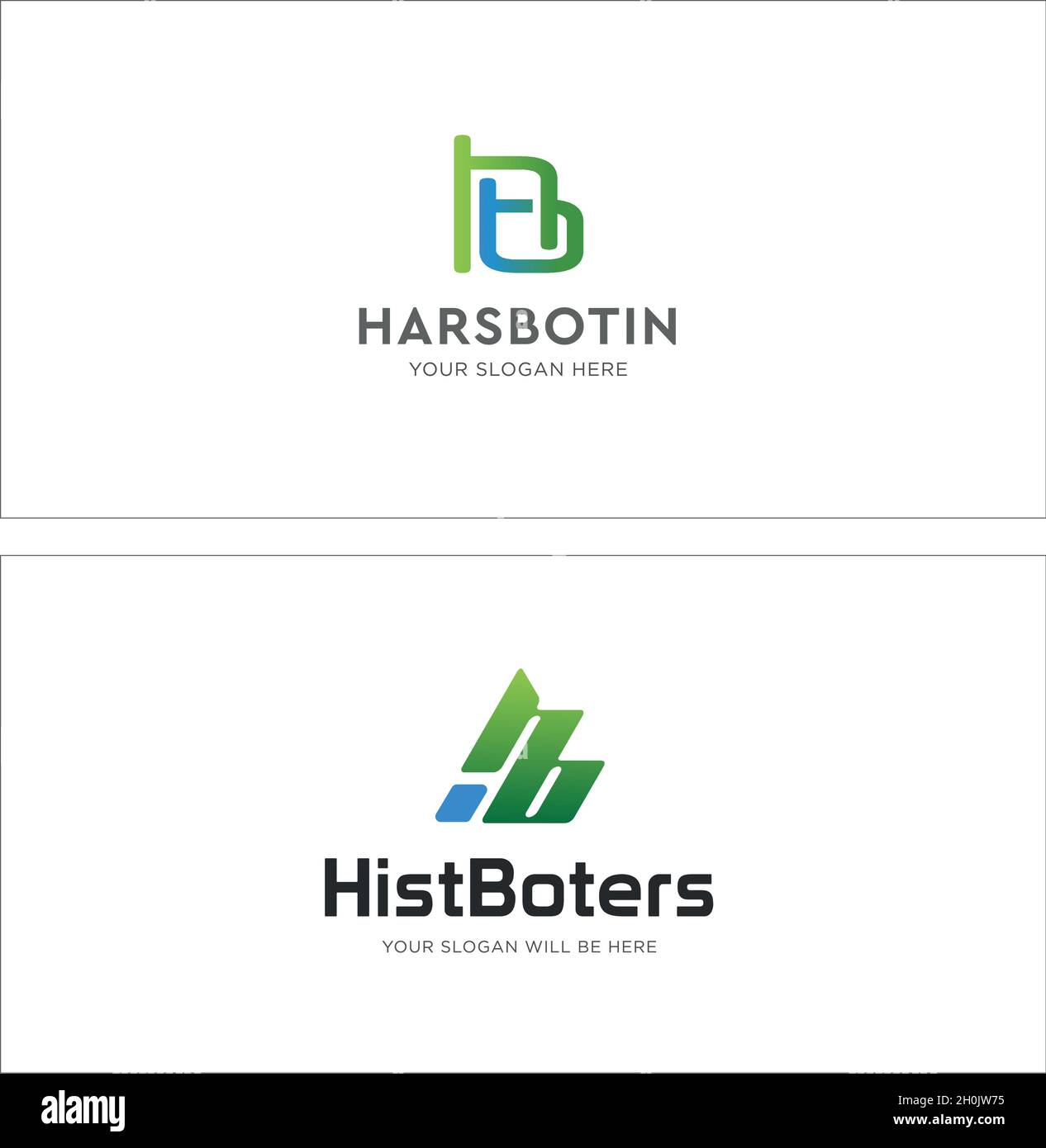 Moderne erste Ikone Buchstabe hb Business Company Logo Design Stock Vektor