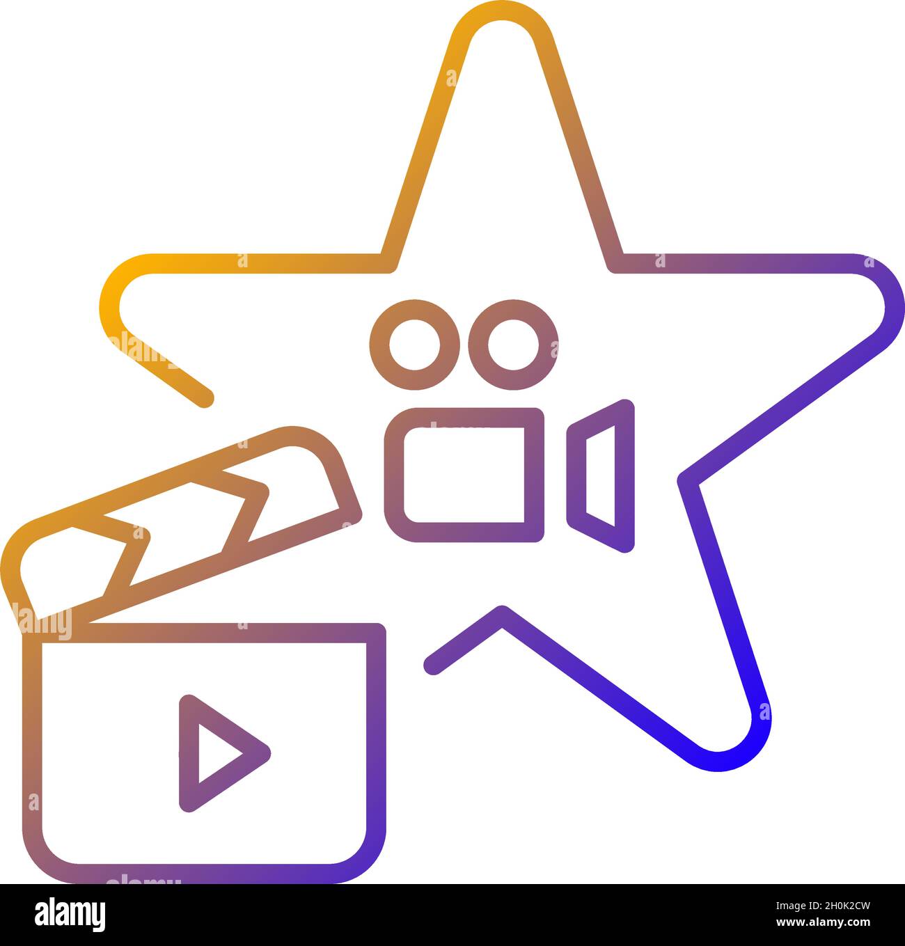 Darsteller Talent Gradient lineares Vektor-Symbol Stock Vektor