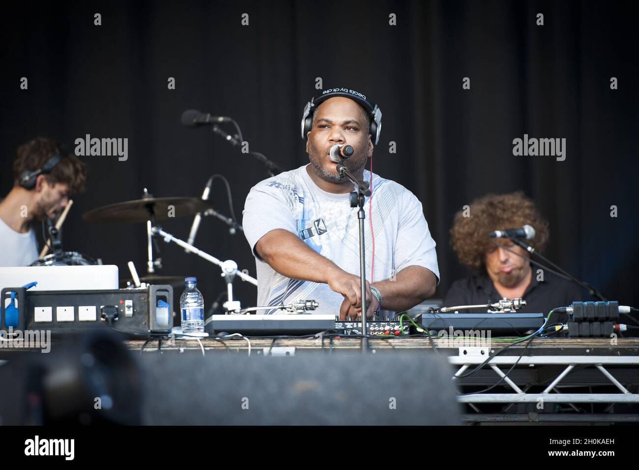 Vincent Mason von Del La Soul spielt live auf der Bühne des Beestival 2012, Robin Hill Country Park - Isle of Wight Stockfoto