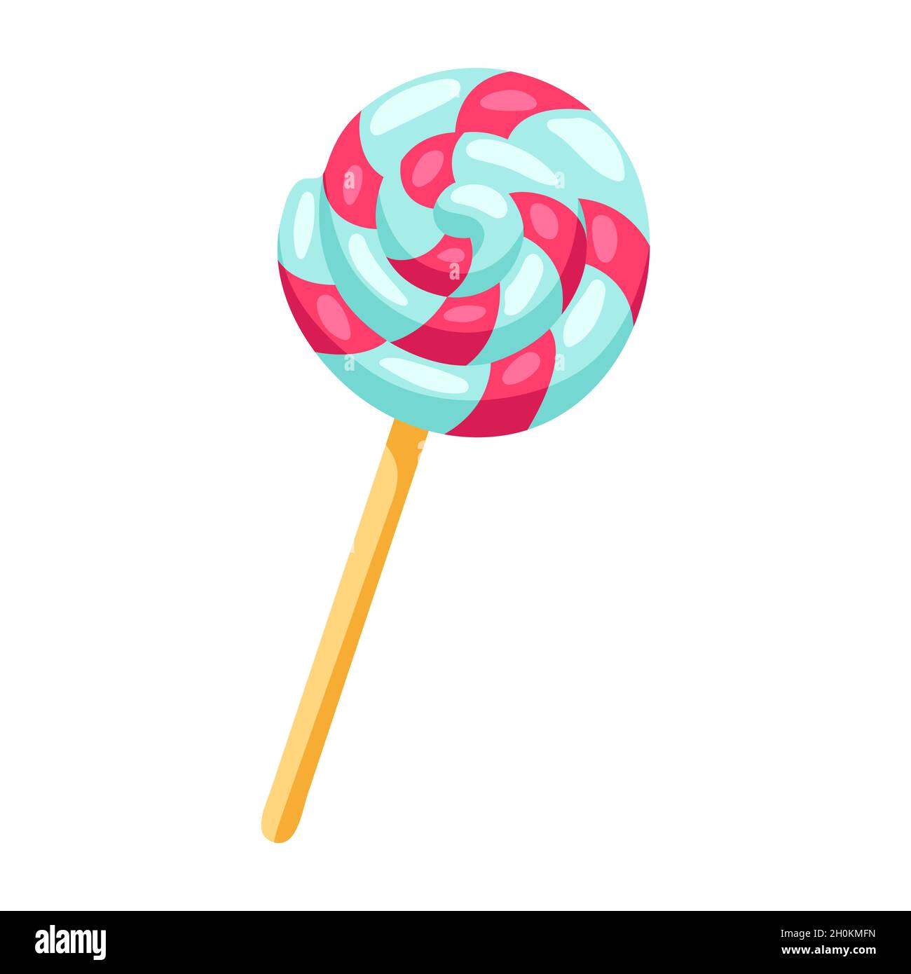 Illustration von Lolipop. Lebensmittel für Bars, Restaurants und Geschäfte. Stock Vektor
