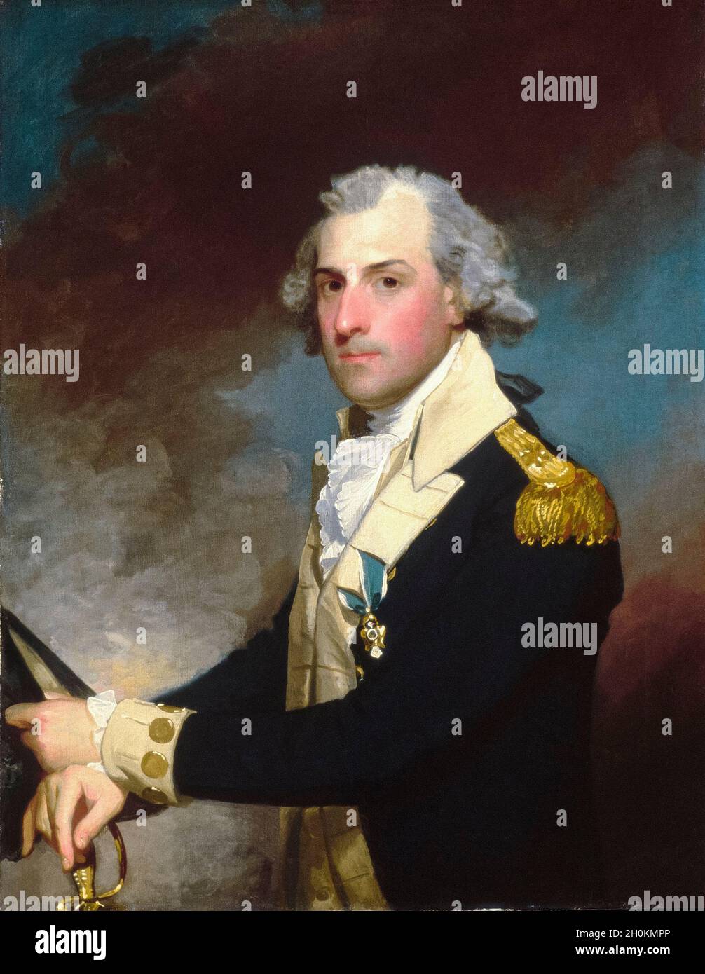 Brigadier General Matthew Clarkson (1758-1825), amerikanischer Kolonialsoldat und Politiker, Porträtmalerei von Gilbert Stuart, um 1794 Stockfoto