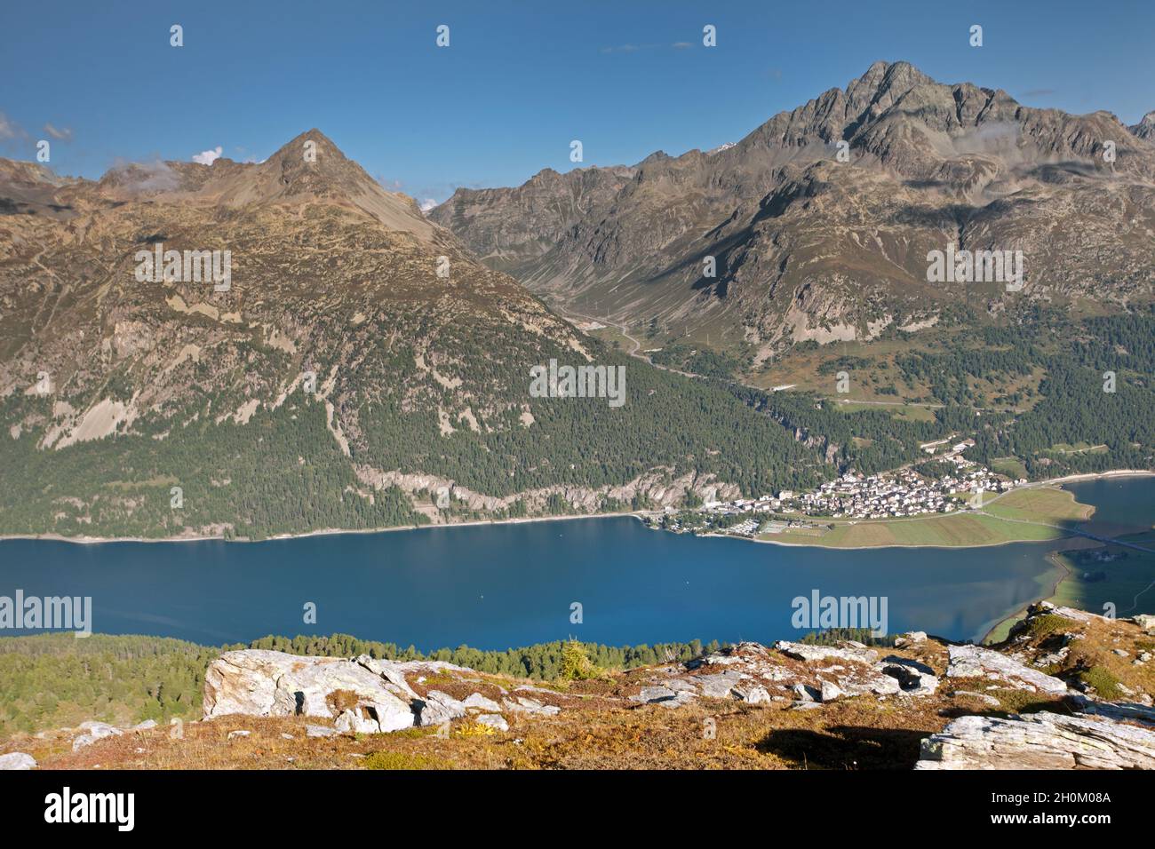 Silvaplanersee Stockfoto