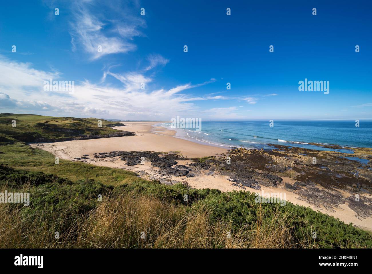 Bamburgh Beach, Northumberland, England. Stockfoto