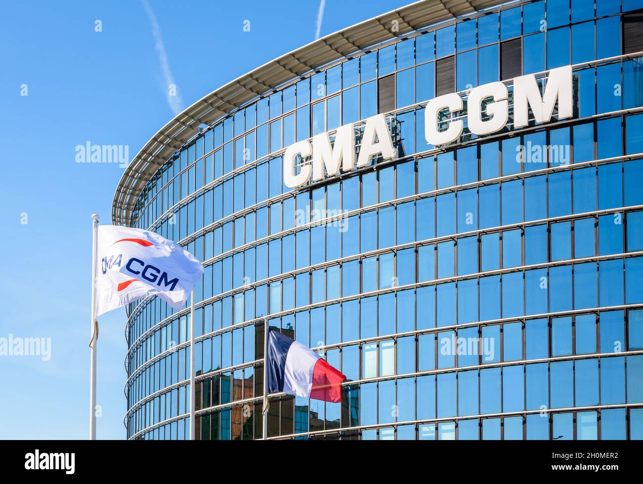 Büros der Reederei CMA CGM in Le Havre, Frankreich Stockfotografie - Alamy