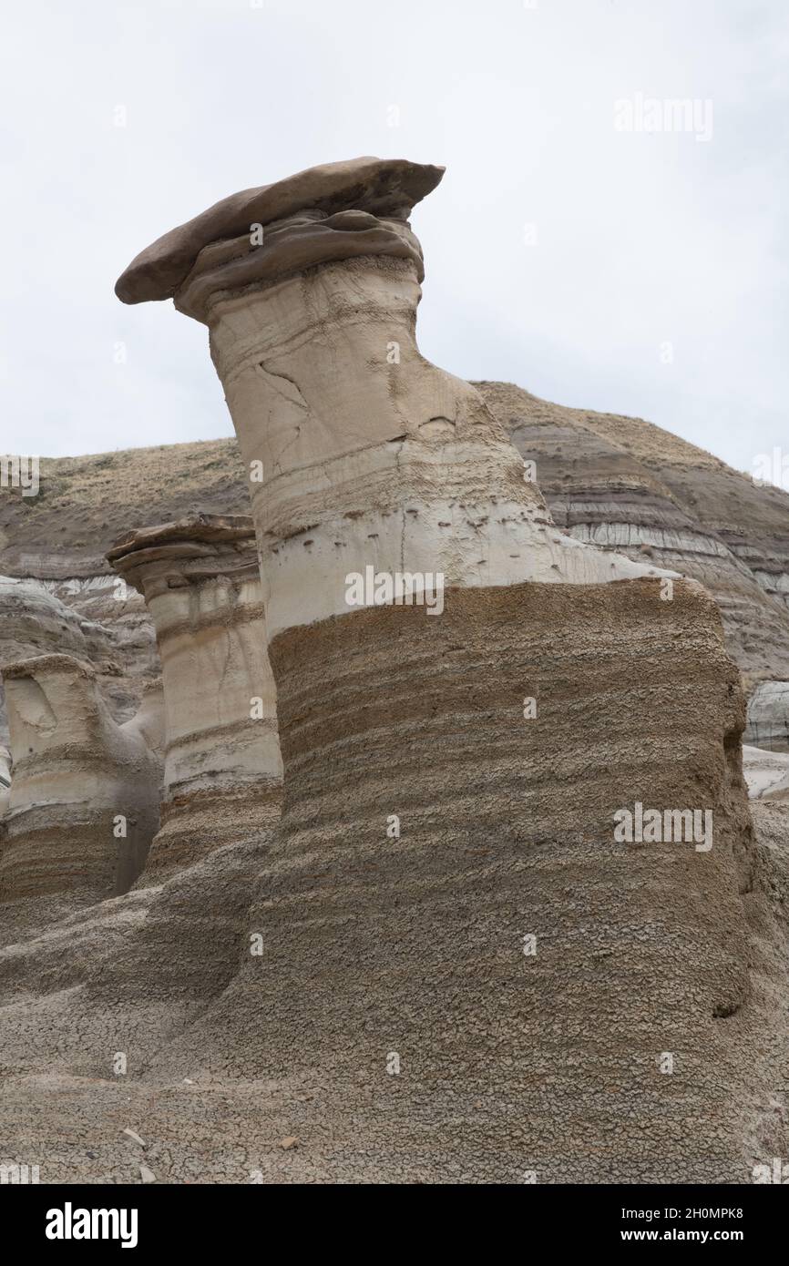 Drumheller Canada Hoodoos Stockfoto