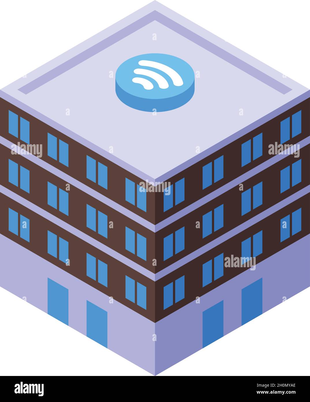 Isometrischer Vektor für das Erstellen von Symbolen für Internetprovider. WiFi-Service. Netzwerkanruf Stock Vektor